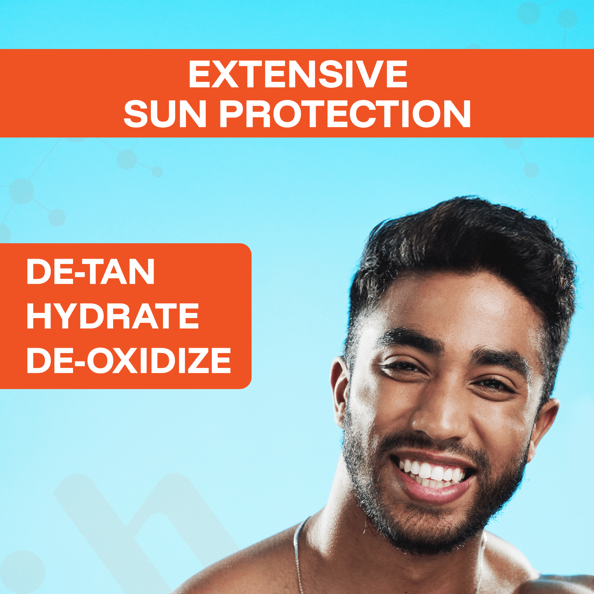 Manhaven Sports Sunscreen, Sweat Resistant Formula, SPF 50 | PA+++, with Vitamin C, Niacinamide & Hyaluronic Acid - 50g