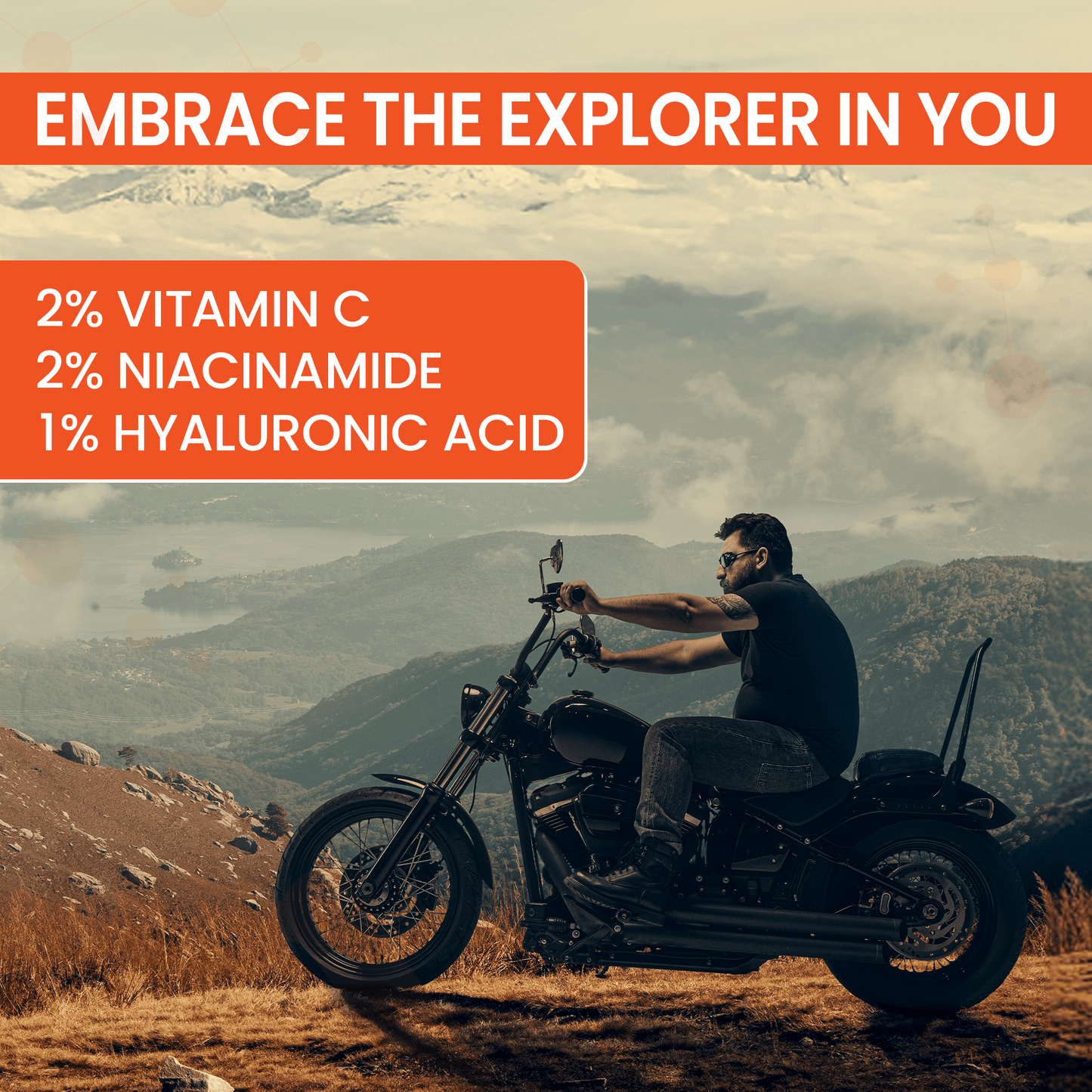 Manhaven Explore Sunscreen, SPF 50 | PA+++, with Vitamin C, Niacinamide & Hyaluronic Acid - 50g